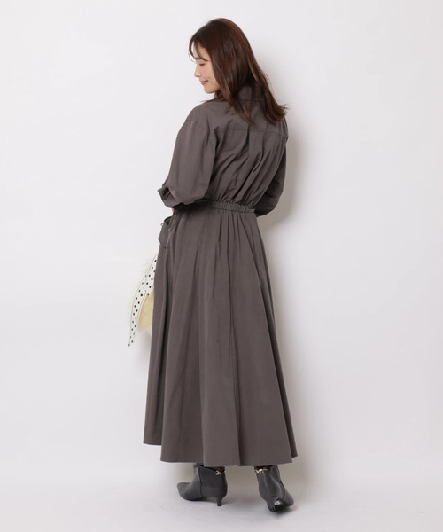 JUSGLITTY(ジャスグリッティー)の「ワークシャツワンピース(ワンピース・レディース・スモークピンク/チャコールグレー・2/1/0)」の10枚目の写真