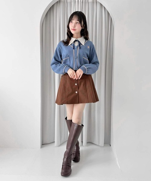 F i.n.t(フィント)の「ペキニーズ刺繍ライン使いニットカーディガン/fint フィント(カーディガン/ボレロ・レディース・アイボリー/レッド/ブルー・FREE)」の18枚目の写真