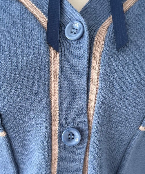 F i.n.t(フィント)の「ペキニーズ刺繍ライン使いニットカーディガン/fint フィント(カーディガン/ボレロ・レディース・アイボリー/レッド/ブルー・FREE)」の21枚目の写真