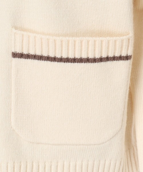 F i.n.t(フィント)の「ペキニーズ刺繍ライン使いニットカーディガン/fint フィント(カーディガン/ボレロ・レディース・アイボリー/レッド/ブルー・FREE)」の5枚目の写真