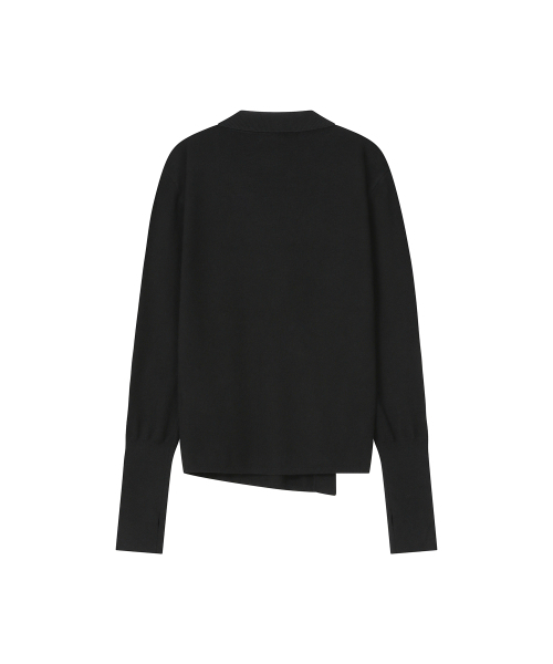 Miseki SEOUL（ミセキソウル）の「Diagonal zip-up knit BLACK（その他アウター・レディース・その他・1/2）」の3枚目の写真