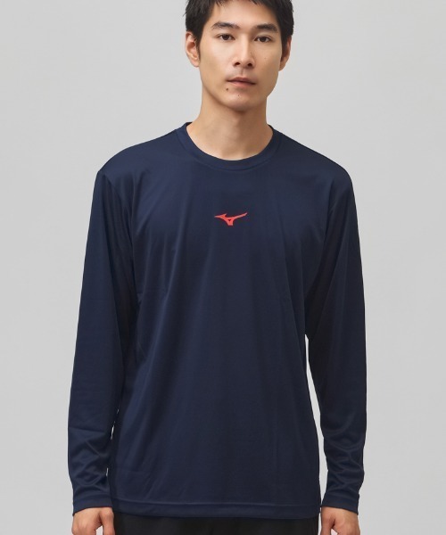 MIZUNO(ミズノ )の「ミズノ MIZUNO 26AWAPSMU長袖Tシャツ 全力(Tシャツ/カットソー・メンズ・ブラック/ホワイト/ネイビー・L/LL/3L/S/M)」の1枚目の写真