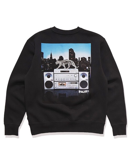 HUF(ハフ)の「HUF ミッドナイトレディオ スウェット(スウェット・メンズ・ブラック・LARGE/MEDIUM)」の2枚目の写真