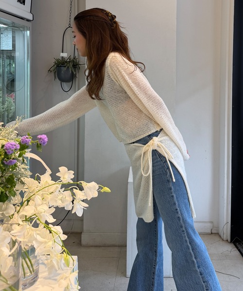 HEILIS(ヘイリス)の「【Ranna Select】 ワッフルニットラップスカートセット/ニットセット ニットセットアップ ニットトップス 長袖ニット レイヤードスカート ニットスカート 巻きスカート ラップスカート レイヤードアイテム 着回し 韓国ファッション 韓国コーデ カジュアル デイリー 秋服 冬服 ブラウン アイボリー(ニット/セーター・レディース・ブラウン/アイボリー・FREE)」の14枚目の写真