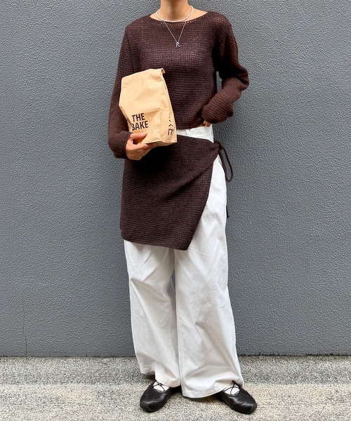 HEILIS(ヘイリス)の「【Ranna Select】 ワッフルニットラップスカートセット/ニットセット ニットセットアップ ニットトップス 長袖ニット レイヤードスカート ニットスカート 巻きスカート ラップスカート レイヤードアイテム 着回し 韓国ファッション 韓国コーデ カジュアル デイリー 秋服 冬服 ブラウン アイボリー(ニット/セーター・レディース・ブラウン/アイボリー・FREE)」の17枚目の写真