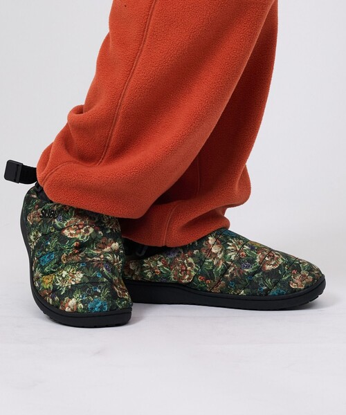 SUBU(スブ)の「【SUBU/スブ】NANNEN+H/DAY BOTANICAL/NIGHT BOTANICAL/ボタニカル柄/冬用サンダル/ストラップあり(サンダル・レディース・グリーン系その他/パープル系その他・1/0)」の2枚目の写真
