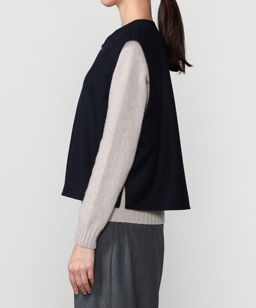 LE GLAZIK（ルグラジック）の「LE GLAZIK | ウール ジレ WOMEN（その他アウター・レディース・ブラウン/グレー/ダークネイビー・36）」の14枚目の写真