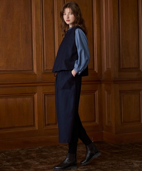 LE GLAZIK（ルグラジック）の「LE GLAZIK | ウール ジレ WOMEN（その他アウター・レディース・ブラウン/グレー/ダークネイビー・36）」の6枚目の写真