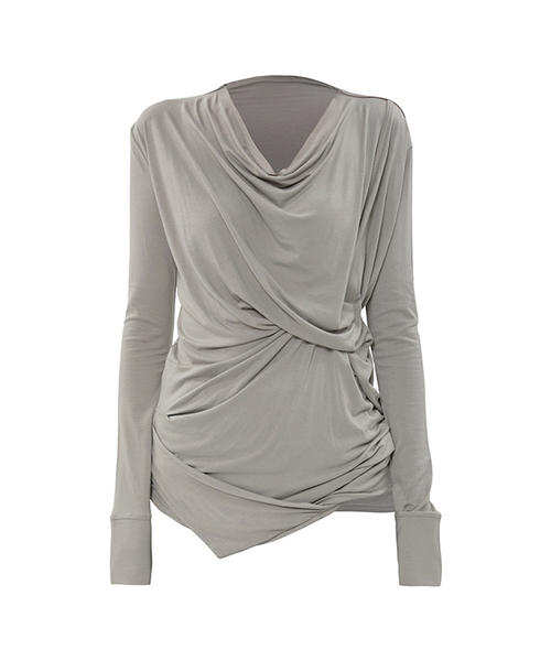 FLAREUP(フレアアップ)の「Miya ロングスリーブ (FL-195_Ash Beige)(Tシャツ/カットソー・レディース・ベージュ・OS)」の1枚目の写真