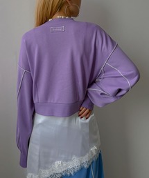 bohmal（ボマール）の「バイカラーメロウクロップドカラースウェットトップス（Tシャツ/カットソー）」