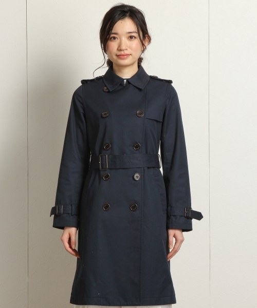 Andemiu（アンデミュウ）の「【国内生産生地使用！】ベーシックトレンチコート 714921（トレンチコート・レディース・ベージュ/ネイビー・MEDIUM/SMALL）」の12枚目の写真