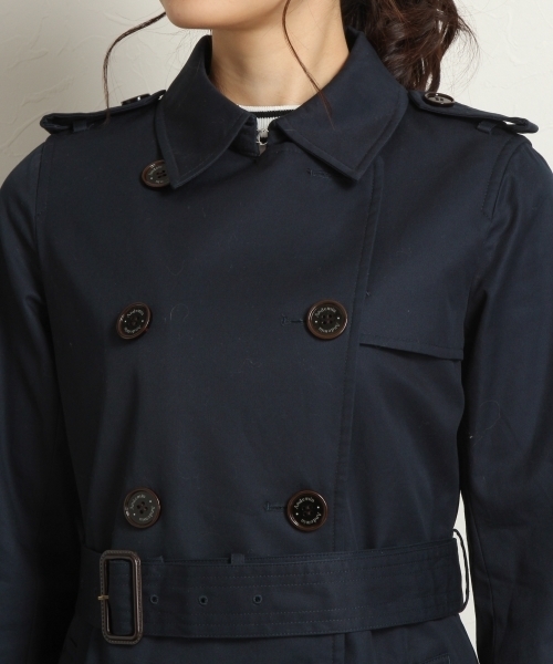 Andemiu（アンデミュウ）の「【国内生産生地使用！】ベーシックトレンチコート 714921（トレンチコート・レディース・ベージュ/ネイビー・MEDIUM/SMALL）」の15枚目の写真