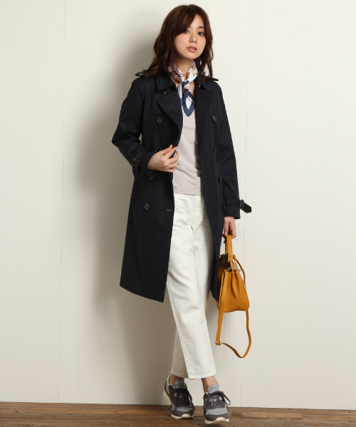 Andemiu（アンデミュウ）の「【国内生産生地使用！】ベーシックトレンチコート 714921（トレンチコート・レディース・ベージュ/ネイビー・MEDIUM/SMALL）」の18枚目の写真