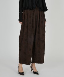 3Dエンブロイダリーコーデュロイパンツ イージーパンツ / 【crinkle crinkle crinkle】 3D embroidery corduroy pants