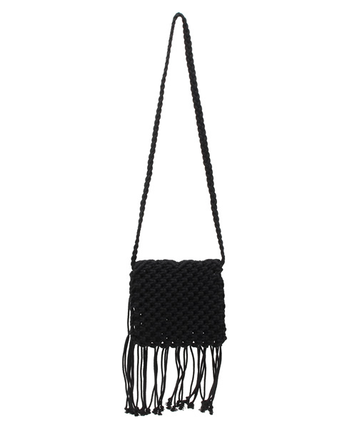 WEGO（ウィゴー）の「WEGO/マクラメフリンジショルダーバッグ（ショルダーバッグ・レディース・アイボリー/ブラック・FREE）」の7枚目の写真