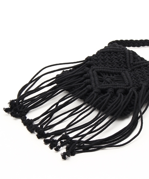 WEGO（ウィゴー）の「WEGO/マクラメフリンジショルダーバッグ（ショルダーバッグ・レディース・アイボリー/ブラック・FREE）」の8枚目の写真