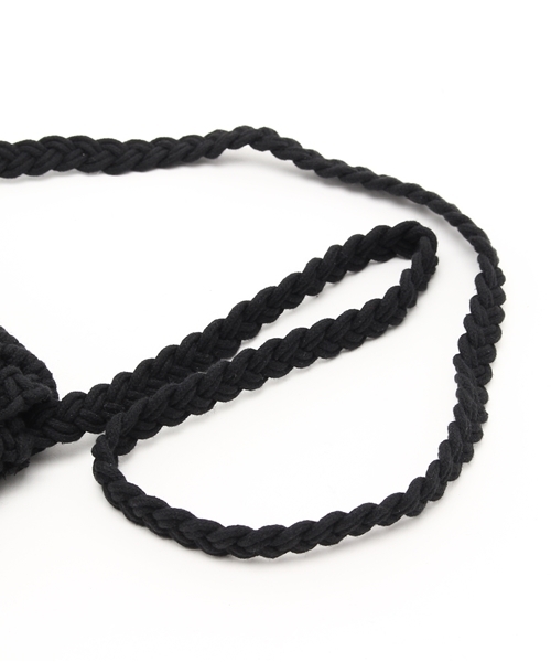 WEGO（ウィゴー）の「WEGO/マクラメフリンジショルダーバッグ（ショルダーバッグ・レディース・アイボリー/ブラック・FREE）」の3枚目の写真