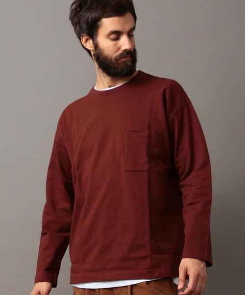 BEAUTY&YOUTH UNITED ARROWS（ビューティーアンドユースユナイテッドアローズ）の「【WEB限定】 by ∴ クリア ピケ ワイド カットソー -MADE IN JAPAN-（Tシャツ/カットソー・メンズ・ネイビー/ベージュ/ダークブラウン/オフホワイト・LARGE/MEDIUM/SMALL）」の2枚目の写真