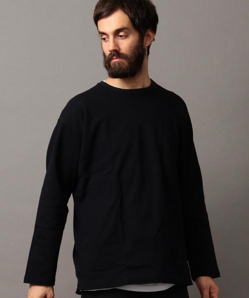 BEAUTY&YOUTH UNITED ARROWS（ビューティーアンドユースユナイテッドアローズ）の「【WEB限定】 by ∴ クリア ピケ ワイド カットソー -MADE IN JAPAN-（Tシャツ/カットソー・メンズ・ネイビー/ベージュ/ダークブラウン/オフホワイト・LARGE/MEDIUM/SMALL）」の4枚目の写真