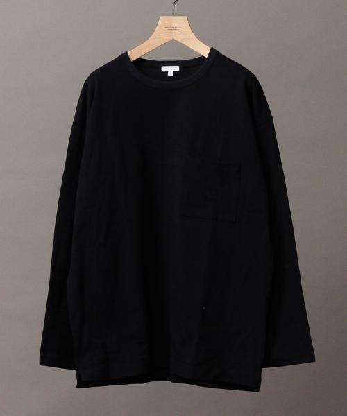 BEAUTY&YOUTH UNITED ARROWS（ビューティーアンドユースユナイテッドアローズ）の「【WEB限定】 by ∴ クリア ピケ ワイド カットソー -MADE IN JAPAN-（Tシャツ/カットソー・メンズ・ネイビー/ベージュ/ダークブラウン/オフホワイト・LARGE/MEDIUM/SMALL）」の18枚目の写真