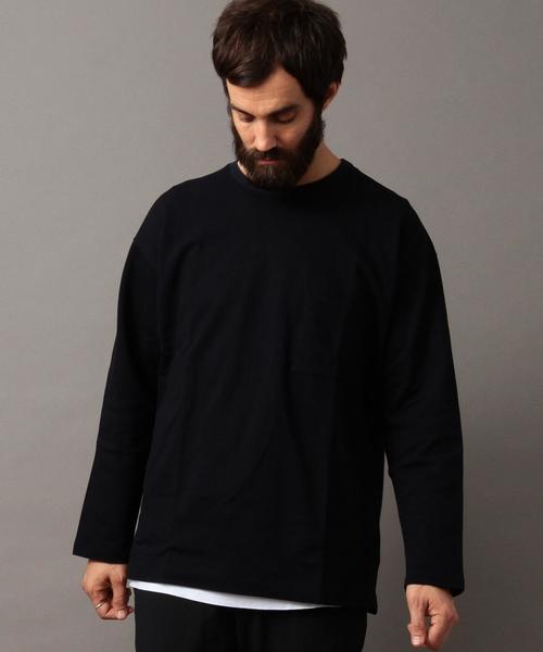 BEAUTY&YOUTH UNITED ARROWS（ビューティーアンドユースユナイテッドアローズ）の「【WEB限定】 by ∴ クリア ピケ ワイド カットソー -MADE IN JAPAN-（Tシャツ/カットソー・メンズ・ネイビー/ベージュ/ダークブラウン/オフホワイト・LARGE/MEDIUM/SMALL）」の13枚目の写真