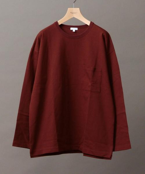 BEAUTY&YOUTH UNITED ARROWS（ビューティーアンドユースユナイテッドアローズ）の「【WEB限定】 by ∴ クリア ピケ ワイド カットソー -MADE IN JAPAN-（Tシャツ/カットソー・メンズ・ネイビー/ベージュ/ダークブラウン/オフホワイト・LARGE/MEDIUM/SMALL）」の15枚目の写真