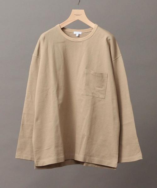 BEAUTY&YOUTH UNITED ARROWS（ビューティーアンドユースユナイテッドアローズ）の「【WEB限定】 by ∴ クリア ピケ ワイド カットソー -MADE IN JAPAN-（Tシャツ/カットソー・メンズ・ネイビー/ベージュ/ダークブラウン/オフホワイト・LARGE/MEDIUM/SMALL）」の6枚目の写真