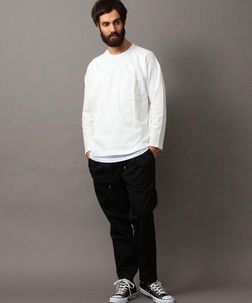 BEAUTY&YOUTH UNITED ARROWS（ビューティーアンドユースユナイテッドアローズ）の「【WEB限定】 by ∴ クリア ピケ ワイド カットソー -MADE IN JAPAN-（Tシャツ/カットソー・メンズ・ネイビー/ベージュ/ダークブラウン/オフホワイト・LARGE/MEDIUM/SMALL）」の11枚目の写真