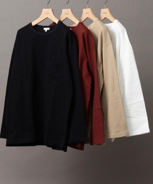 BEAUTY&YOUTH UNITED ARROWS（ビューティーアンドユースユナイテッドアローズ）の「【WEB限定】 by ∴ クリア ピケ ワイド カットソー -MADE IN JAPAN-（Tシャツ/カットソー・メンズ・ネイビー/ベージュ/ダークブラウン/オフホワイト・LARGE/MEDIUM/SMALL）」の5枚目の写真