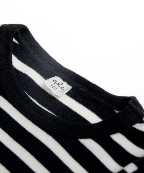 apres les cours（アプレレクール）の「モチーフボーダーＴシャツ（Tシャツ/カットソー・キッズ・ブラック/ベージュ/ワインレッド・140/100/120/80/130/110/90）」の8枚目の写真