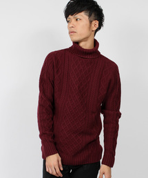 ESSENTIAL GARMENT MEN'S BIGI | アラン柄タートルネックニット/無地＆ボーダー(ニット/セーター)