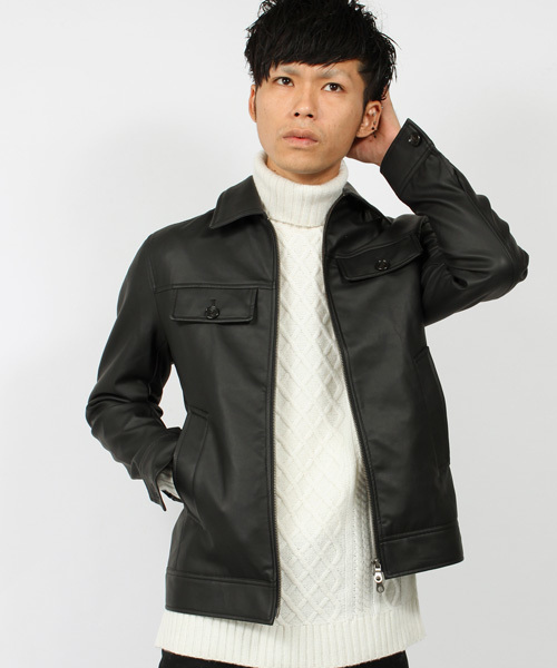 ESSENTIAL GARMENT MEN'S BIGI（エッセンシャルガーメントメンズビギ）の「アラン柄タートルネックニット/無地＆ボーダー（ニット/セーター・メンズ・グレー/グレー系その他/ホワイト/ホワイト系その他/ボルドー・S/M/L）」の6枚目の写真