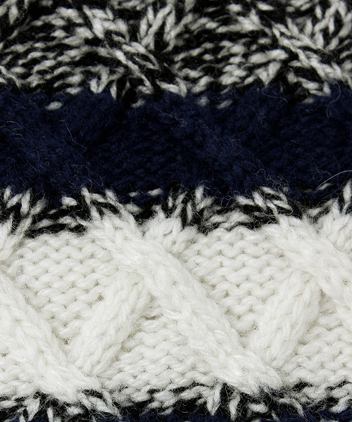 ESSENTIAL GARMENT MEN'S BIGI（エッセンシャルガーメントメンズビギ）の「アラン柄タートルネックニット/無地＆ボーダー（ニット/セーター・メンズ・グレー/グレー系その他/ホワイト/ホワイト系その他/ボルドー・S/M/L）」の19枚目の写真