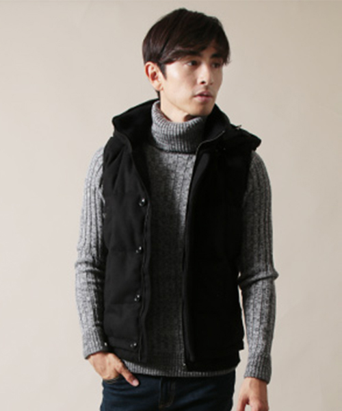 THE CASUAL（カジュアル）の「100%コットンリブタートルネックニット（ニット/セーター・メンズ・ブラック/カーキ/チャコール/ネイビー/オフホワイト/キャメル/杢グレー/ワイン・L/M/XL）」の5枚目の写真