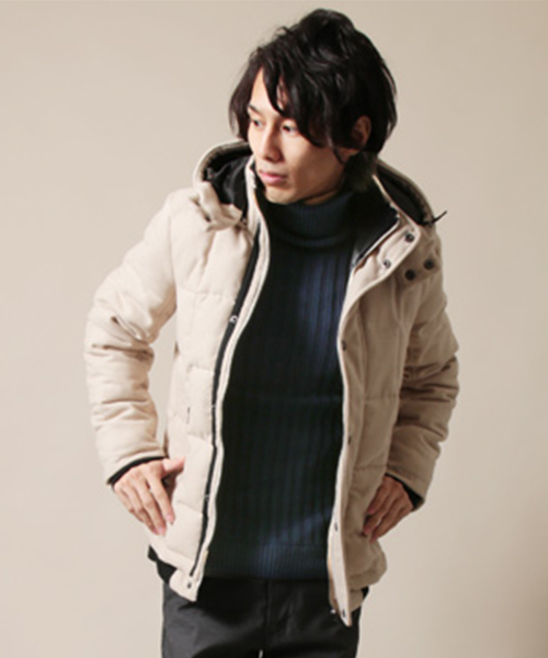 THE CASUAL（カジュアル）の「100%コットンリブタートルネックニット（ニット/セーター・メンズ・ブラック/カーキ/チャコール/ネイビー/オフホワイト/キャメル/杢グレー/ワイン・L/M/XL）」の2枚目の写真