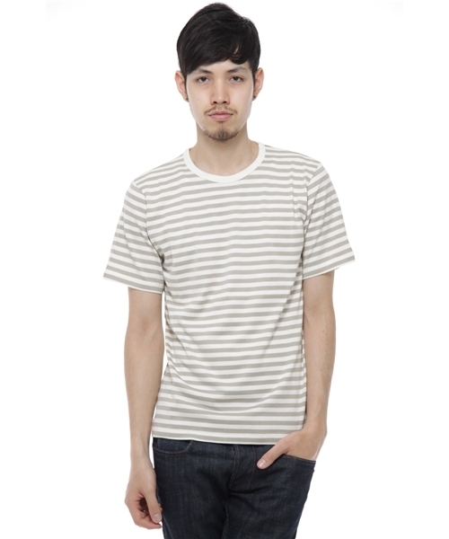 SHIPS GENERAL SUPPLY(シップスジェネラルサプライ)の「SGS: US BORDER C/N(Tシャツ/カットソー・メンズ・カーキ/ピンク/イエロー/ライトブルー・MEDIUM/SMALL/LARGE)」の2枚目の写真