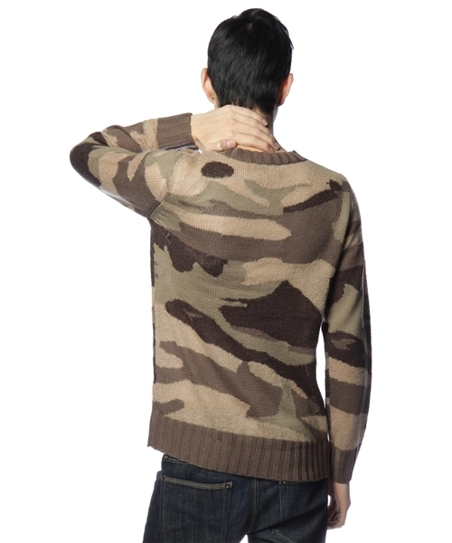 Lui's（ルイス）の「迷彩KNIT（ニット/セーター）」 - WEAR