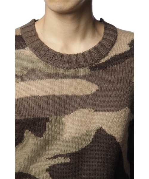 Lui's（ルイス）の「迷彩KNIT（ニット/セーター・メンズ・グリーン系その他/ブラウン系その他・SMALL/MEDIUM）」の5枚目の写真