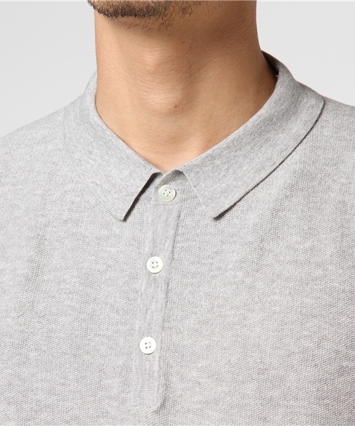 SHIPS（シップス）の「SC: 12ゲージ ピケ ニット ポロシャツ（ポロシャツ・メンズ・グレー/ライトブラウン/ネイビー・X-LARGE/SMALL/MEDIUM/LARGE）」の9枚目の写真