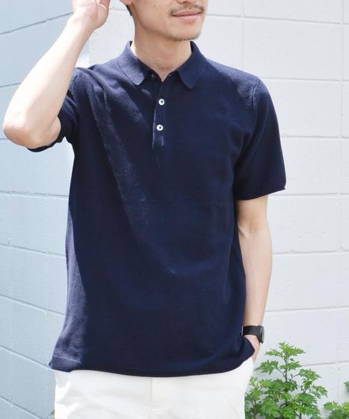 SHIPS（シップス）の「SC: 12ゲージ ピケ ニット ポロシャツ（ポロシャツ・メンズ・グレー/ライトブラウン/ネイビー・X-LARGE/SMALL/MEDIUM/LARGE）」の3枚目の写真