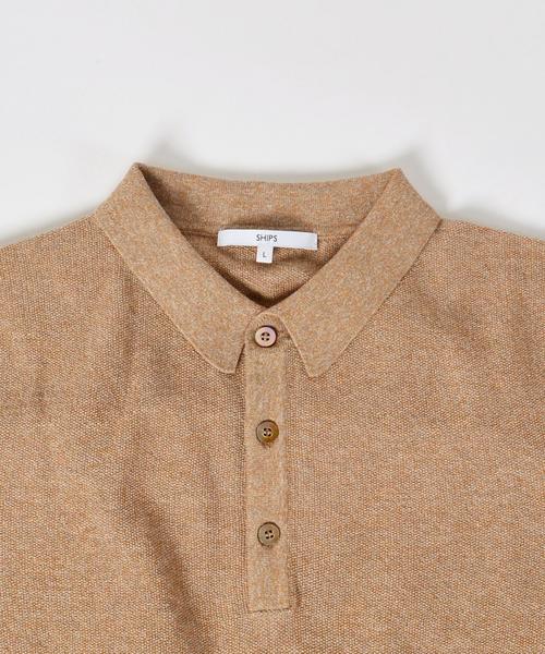 SHIPS（シップス）の「SC: 12ゲージ ピケ ニット ポロシャツ（ポロシャツ・メンズ・グレー/ライトブラウン/ネイビー・X-LARGE/SMALL/MEDIUM/LARGE）」の11枚目の写真