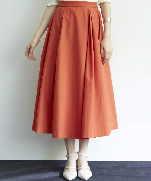 STUDIOUS（ステュディオス）の「ランダムタックロングスカート（スカート・レディース・レッド/ネイビー・0/1）」の10枚目の写真