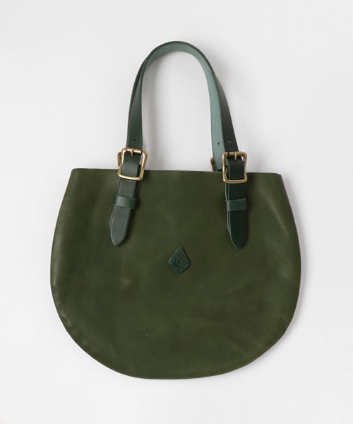 CLEDRAN(クレドラン)の「【CLEDRAN】CL2655 SEMICIRCLE TOTE/S(トートバッグ・レディース・キャメル/グリーン・FREE)」の2枚目の写真