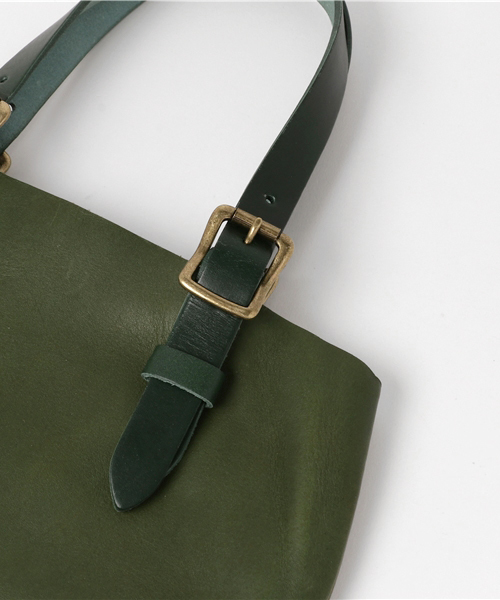 CLEDRAN(クレドラン)の「【CLEDRAN】CL2655 SEMICIRCLE TOTE/S(トートバッグ・レディース・キャメル/グリーン・FREE)」の4枚目の写真