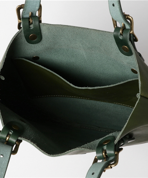 CLEDRAN(クレドラン)の「【CLEDRAN】CL2655 SEMICIRCLE TOTE/S(トートバッグ・レディース・キャメル/グリーン・FREE)」の7枚目の写真