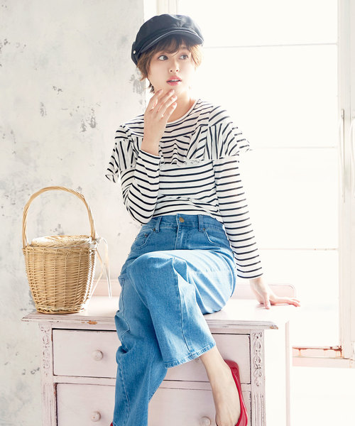 KOBE LETTUCE（コウベレタス）の「ラタン素材バスケットカゴバッグ（かごバッグ・レディース・ベージュ/ブラウン・FREE）」の14枚目の写真