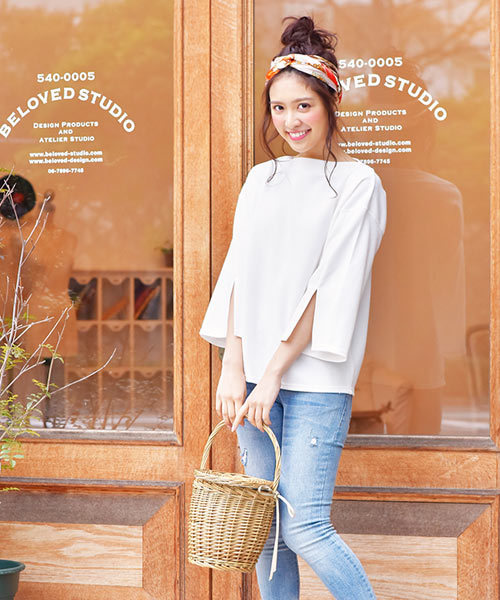 KOBE LETTUCE（コウベレタス）の「ラタン素材バスケットカゴバッグ（かごバッグ・レディース・ベージュ/ブラウン・FREE）」の10枚目の写真