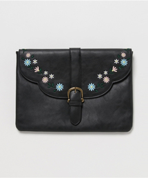 WEGO | WEGO/ヴィンテージライクフラワー刺繍クラッチバッグ(クラッチバッグ)