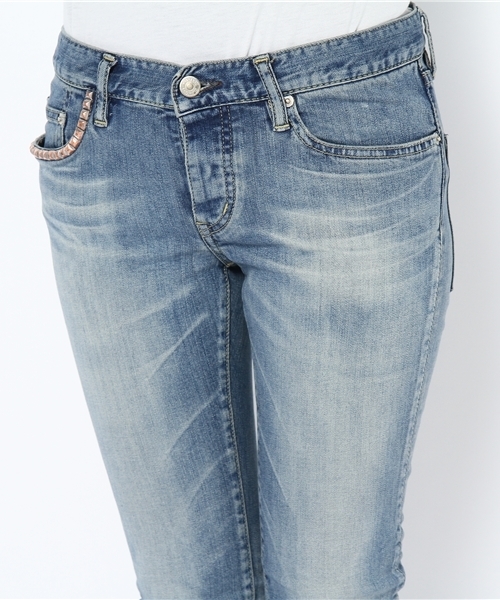 HYSTERIC GLAMOUR（ヒステリックグラマー）の「RLB加工SデニムスリムPT（デニムパンツ・レディース・インディゴブルー・XX-SMALL/X-SMALL/SMALL/MEDIUM）」の4枚目の写真