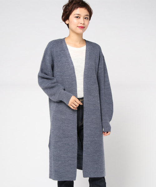 STYLEDOOR(スタイルドア)の「バックリングニットロングカーディガン(カーディガン/ボレロ・レディース・グレー/モカ/ネイビー・FREE)」の10枚目の写真